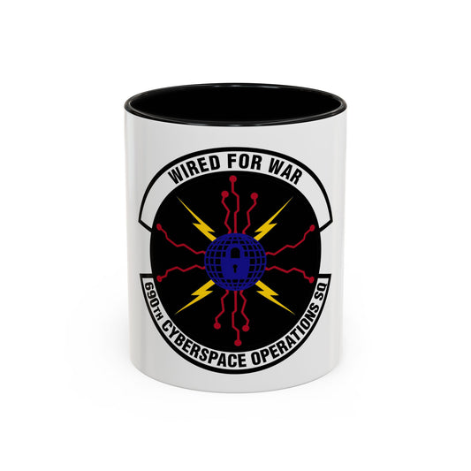 690 Cyberspace Operations Squadron AFSPC (U.S. Air Force) Accent Coffee Mug