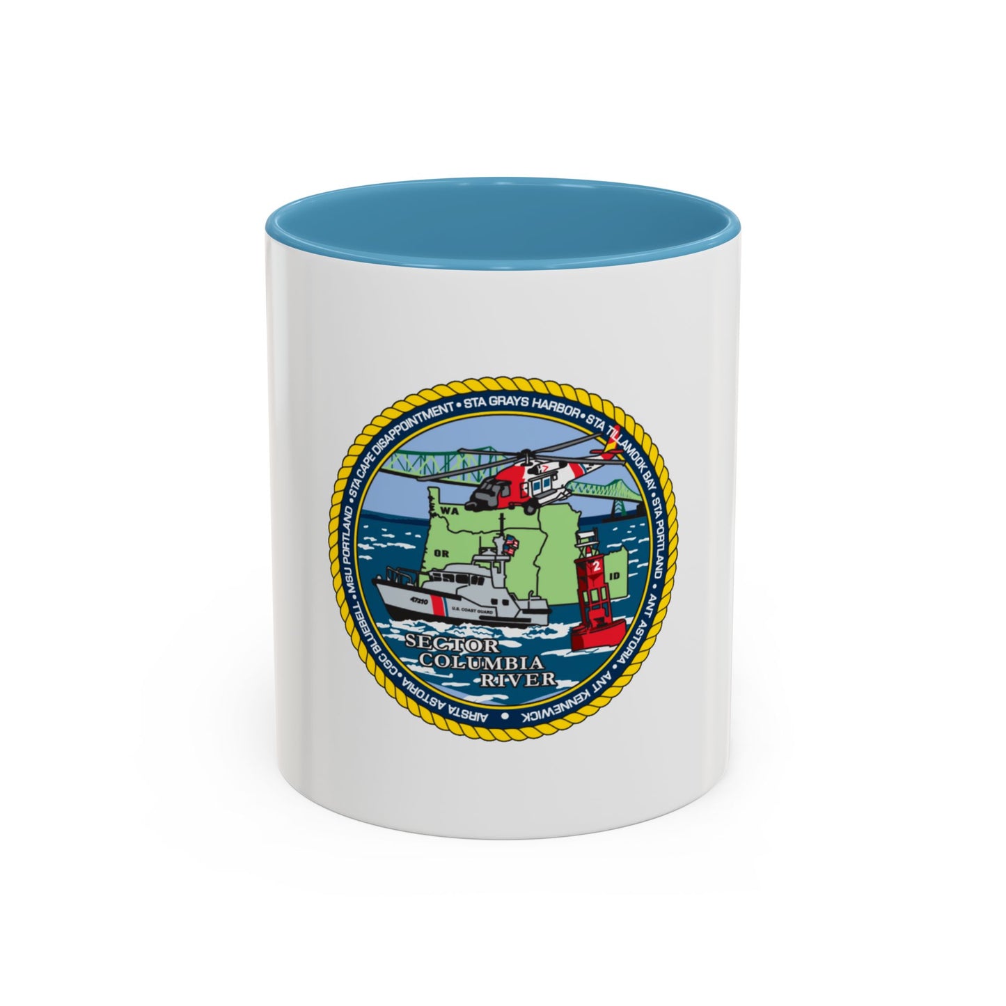 USCGS Columbia River (U.S. Coast Guard) Accent Coffee Mug