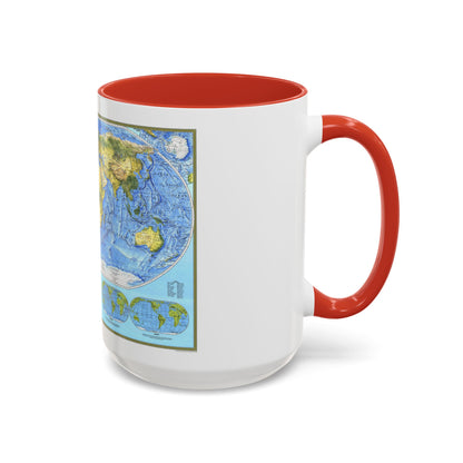 World Map - Physical (1994) (Map) Accent Coffee Mug