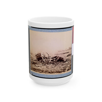 Dead Horse On Battlefield, Gettysburg, Pennsylvania (U.S. Civil War) White Coffee Mug