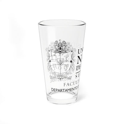 UNAL Aplicación Dep Sistemas Industrial (Colombia) (Coat of Arms) Pint Glass 16oz