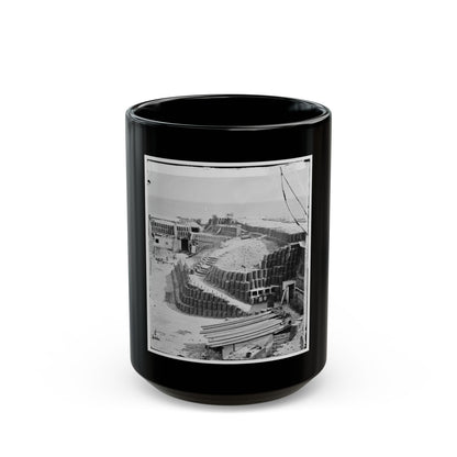 Charleston, S.C. Interior Of Fort Sumter With Gabions; Another View (U.S. Civil War) Black Coffee Mug