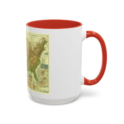 USA - The United States (1923) (Map) Accent Coffee Mug