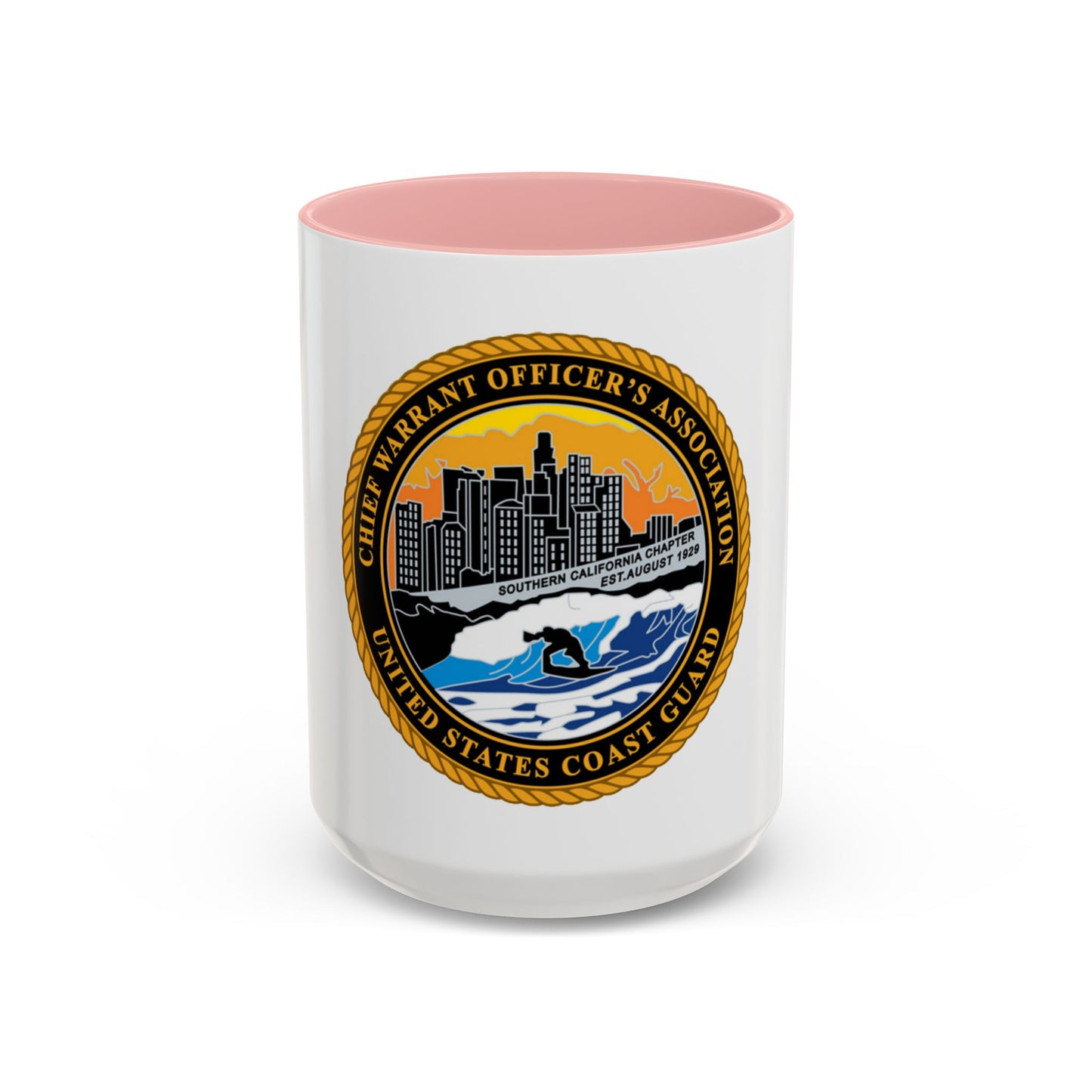 USCG CWO Assoc Surfer (U.S. Coast Guard) Accent Coffee Mug