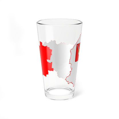 Flag-map of Vologda Oblast (Russia) Pint Glass 16oz