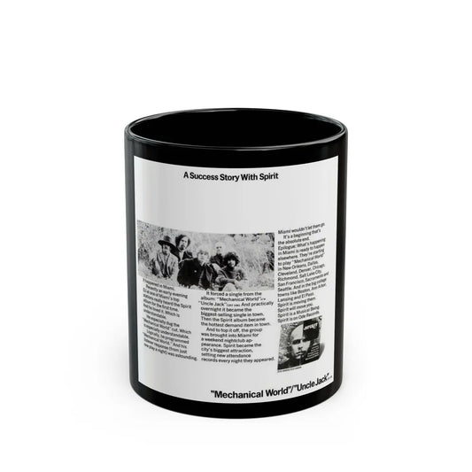 Spirit 1968 (Music Poster) Black Coffee Mug-11oz-Go Mug Yourself