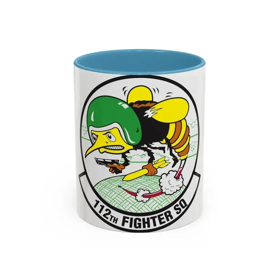 112th Fighter Squadron (U.S. Air Force) Accent Coffee Mug 11oz Light Blue - Go Mug Yourself