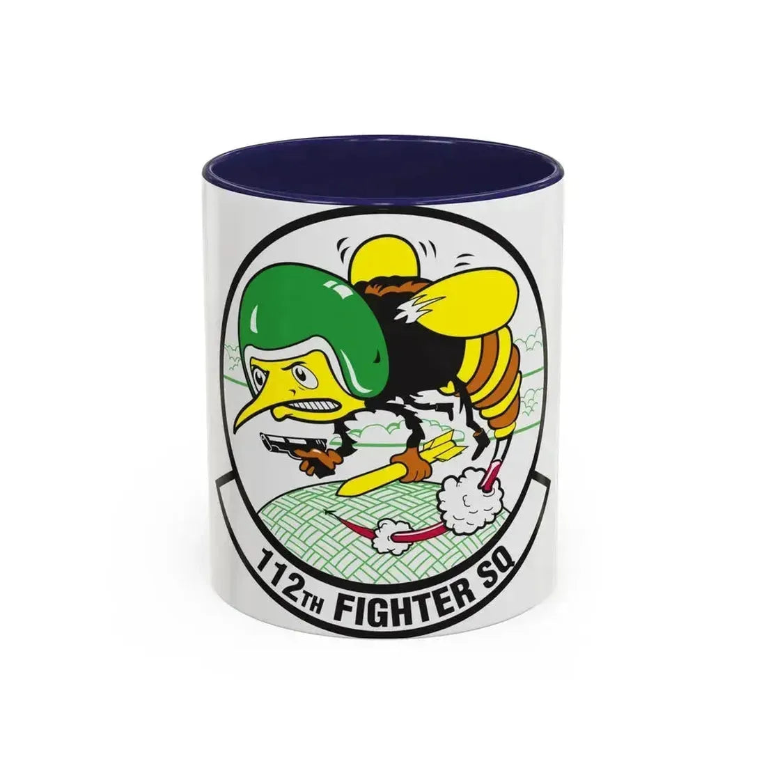 112th Fighter Squadron (U.S. Air Force) Accent Coffee Mug 11oz Navy - Go Mug Yourself