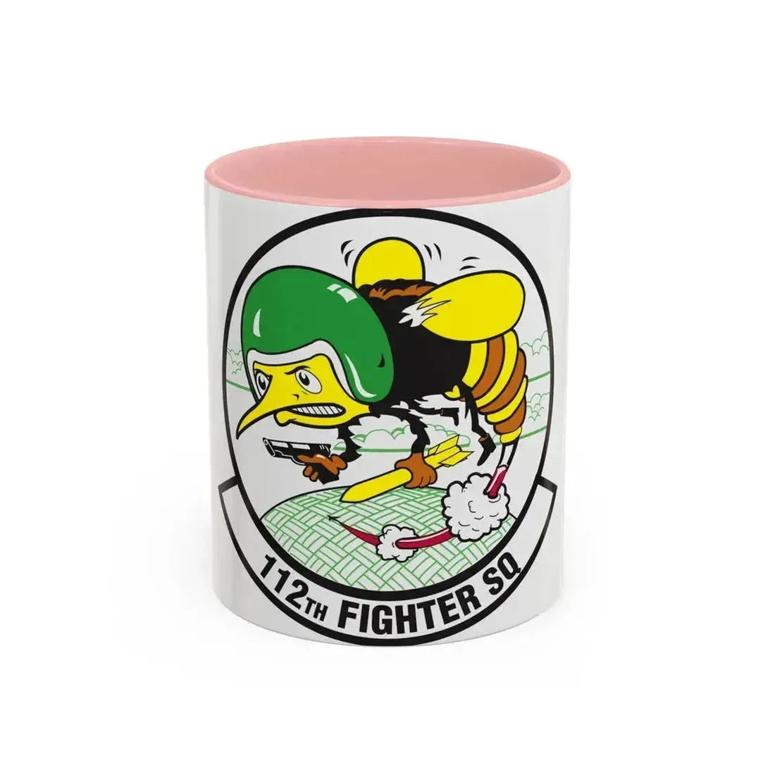 112th Fighter Squadron (U.S. Air Force) Accent Coffee Mug 11oz Pink - Go Mug Yourself