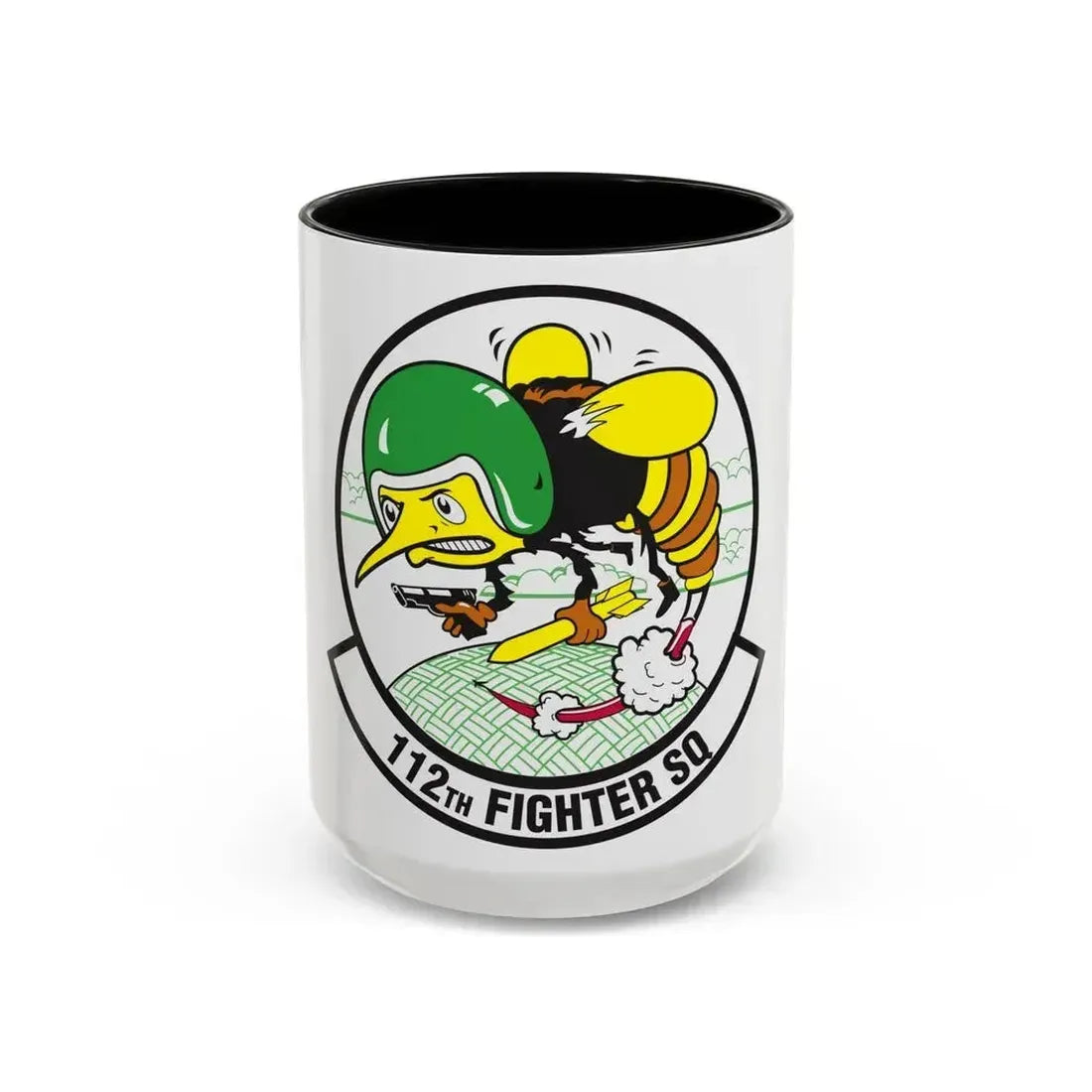 112th Fighter Squadron (U.S. Air Force) Accent Coffee Mug 15oz Black - Go Mug Yourself