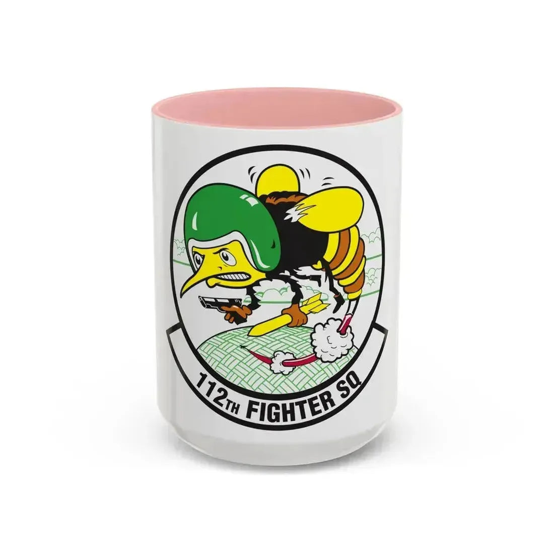 112th Fighter Squadron (U.S. Air Force) Accent Coffee Mug 15oz Pink - Go Mug Yourself