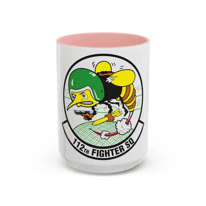 112th Fighter Squadron (U.S. Air Force) Accent Coffee Mug 15oz Pink - Go Mug Yourself