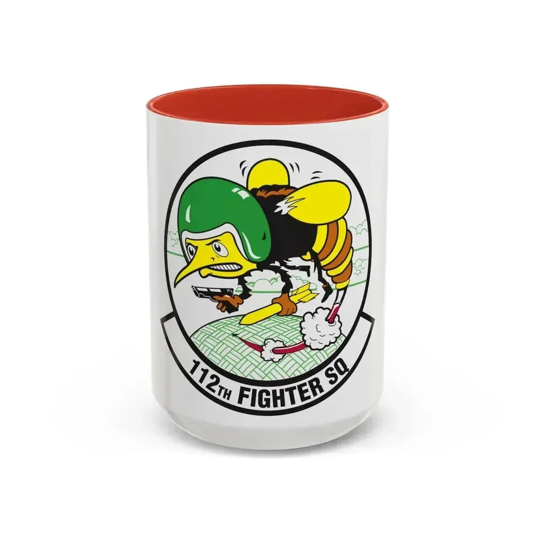 112th Fighter Squadron (U.S. Air Force) Accent Coffee Mug 15oz Red - Go Mug Yourself