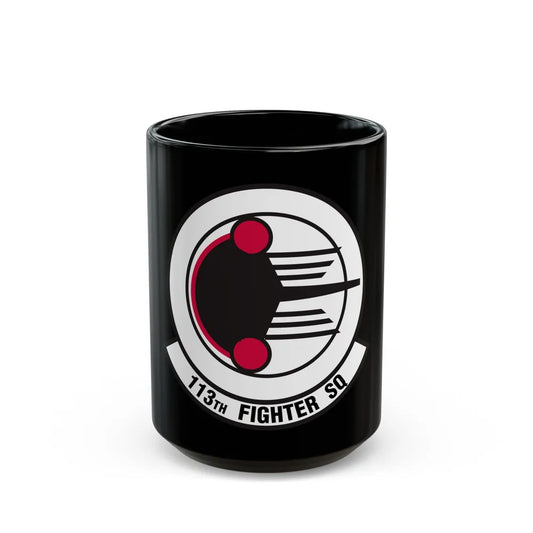 113 Fighter Squadron (U.S. Air Force) Black Coffee Mug-15oz-Go Mug Yourself