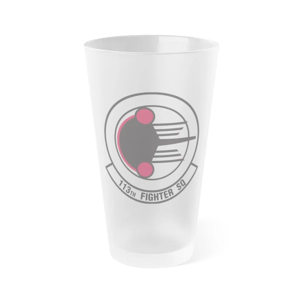 113 Fighter Squadron (U.S. Air Force) Frosted Pint Glass 16oz-16oz-Frosted-Go Mug Yourself