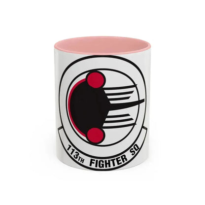 113 Fighter Squadron (U.S. Air Force) Accent Coffee Mug 11oz Pink - Go Mug Yourself