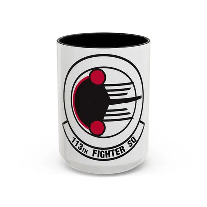 113 Fighter Squadron (U.S. Air Force) Accent Coffee Mug 15oz Black - Go Mug Yourself