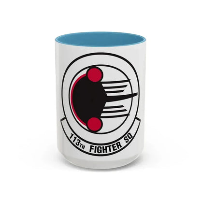113 Fighter Squadron (U.S. Air Force) Accent Coffee Mug 15oz Light Blue - Go Mug Yourself