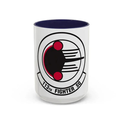 113 Fighter Squadron (U.S. Air Force) Accent Coffee Mug 15oz Navy - Go Mug Yourself