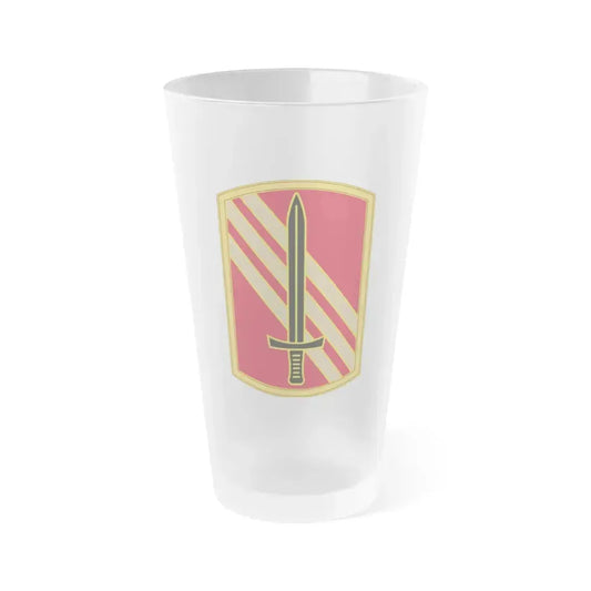 113 Sustainment Brigade 3 (U.S. Army) Frosted Pint Glass 16oz Default Title - Go Mug Yourself