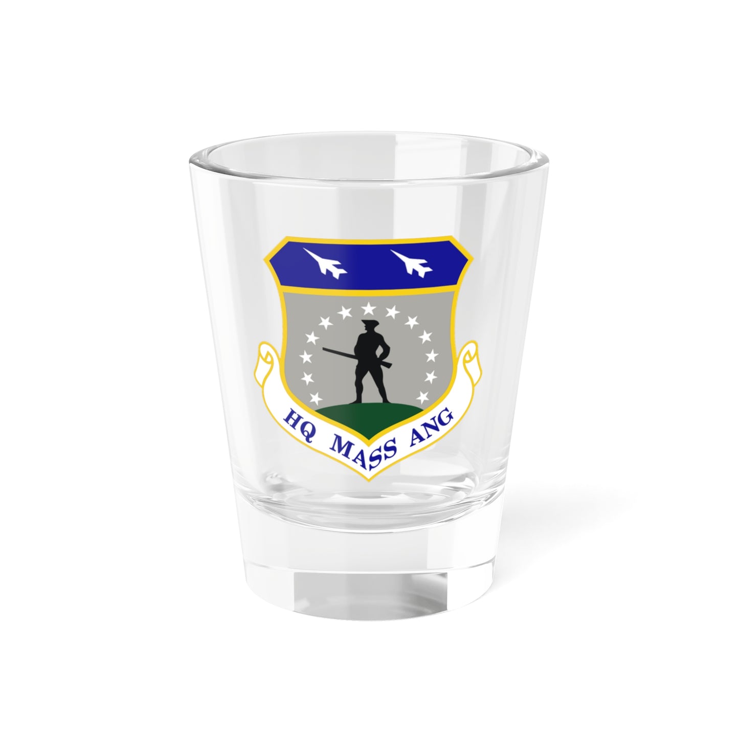 Verre à liqueur du siège de la Garde nationale aérienne du Massachusetts (US Air Force) 1,5 oz