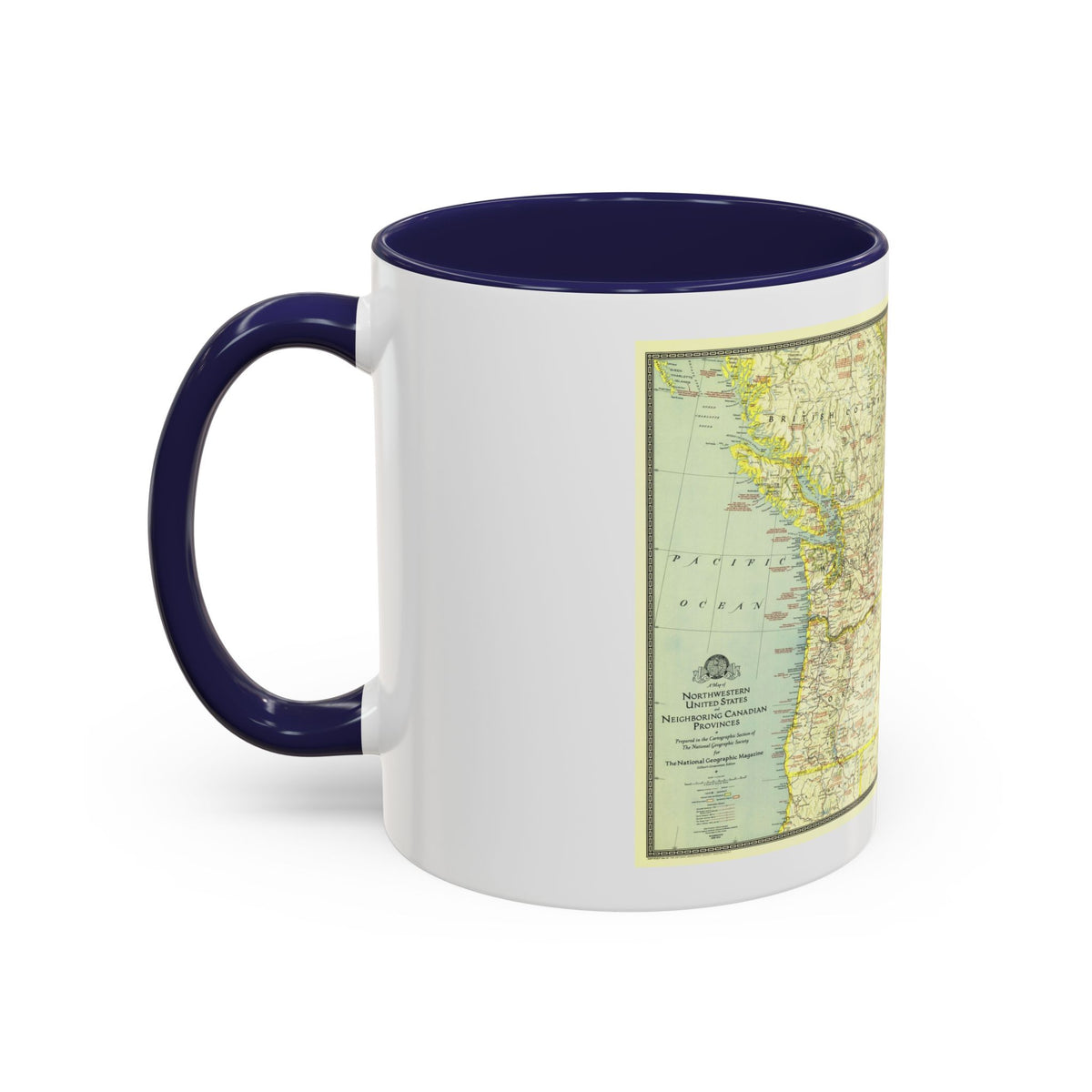 USA - Northwestern (1941) (Map) Accent Coffee Mug