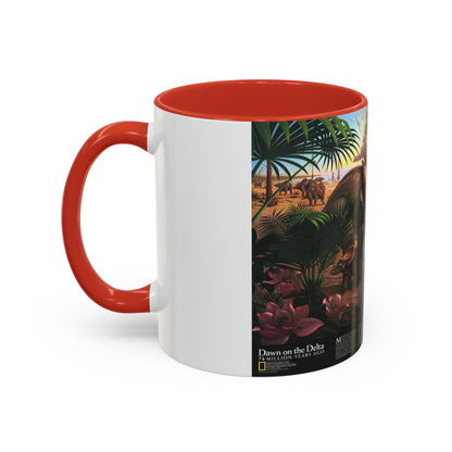 North America - Dawn on the Delta- 74mya (1993) (Map) Accent Coffee Mug