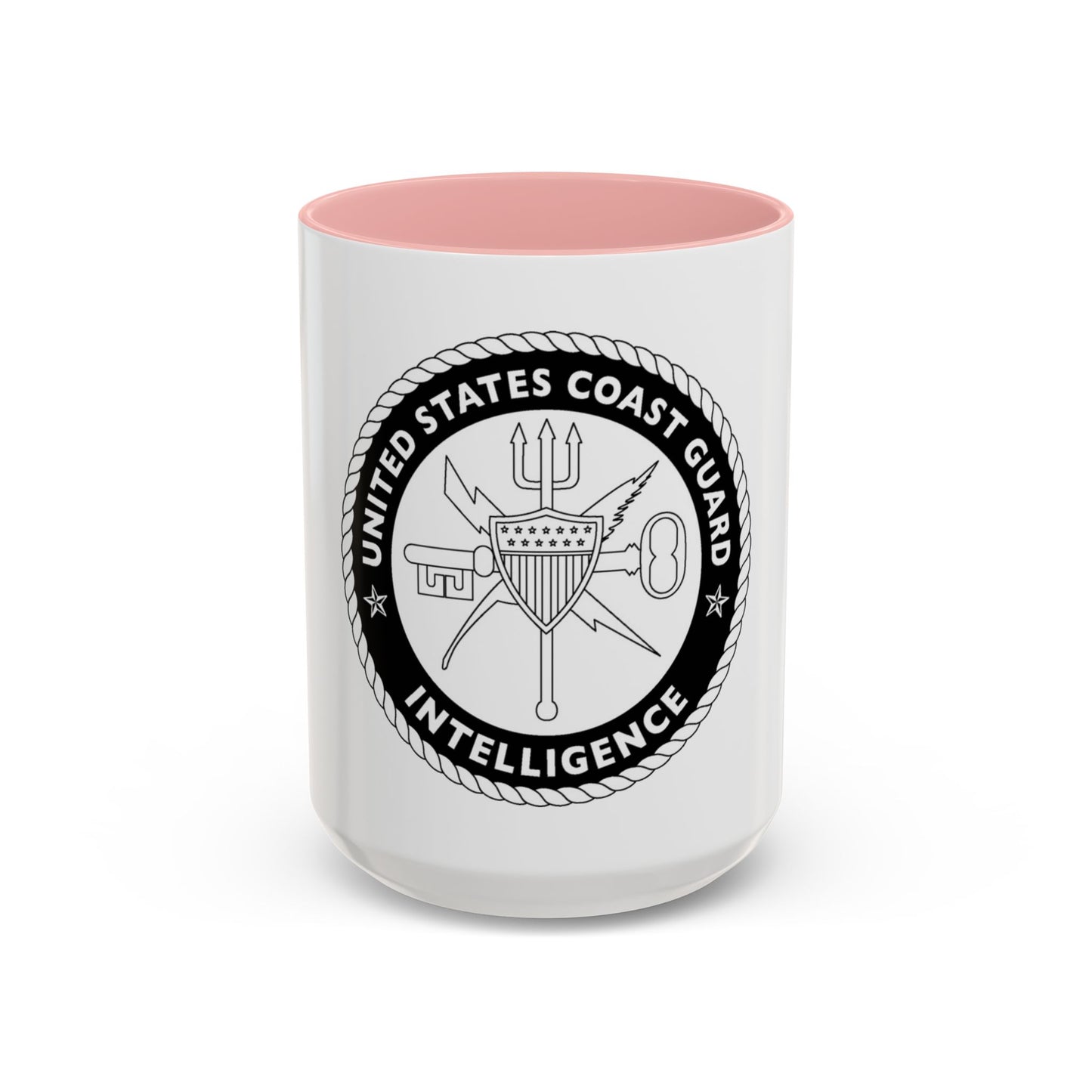 USCG Intelligence 1 color (U.S. Coast Guard) Accent Coffee Mug