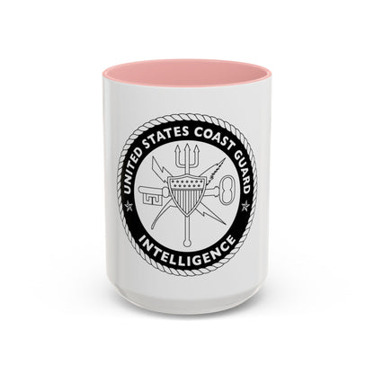 USCG Intelligence 1 color (U.S. Coast Guard) Accent Coffee Mug