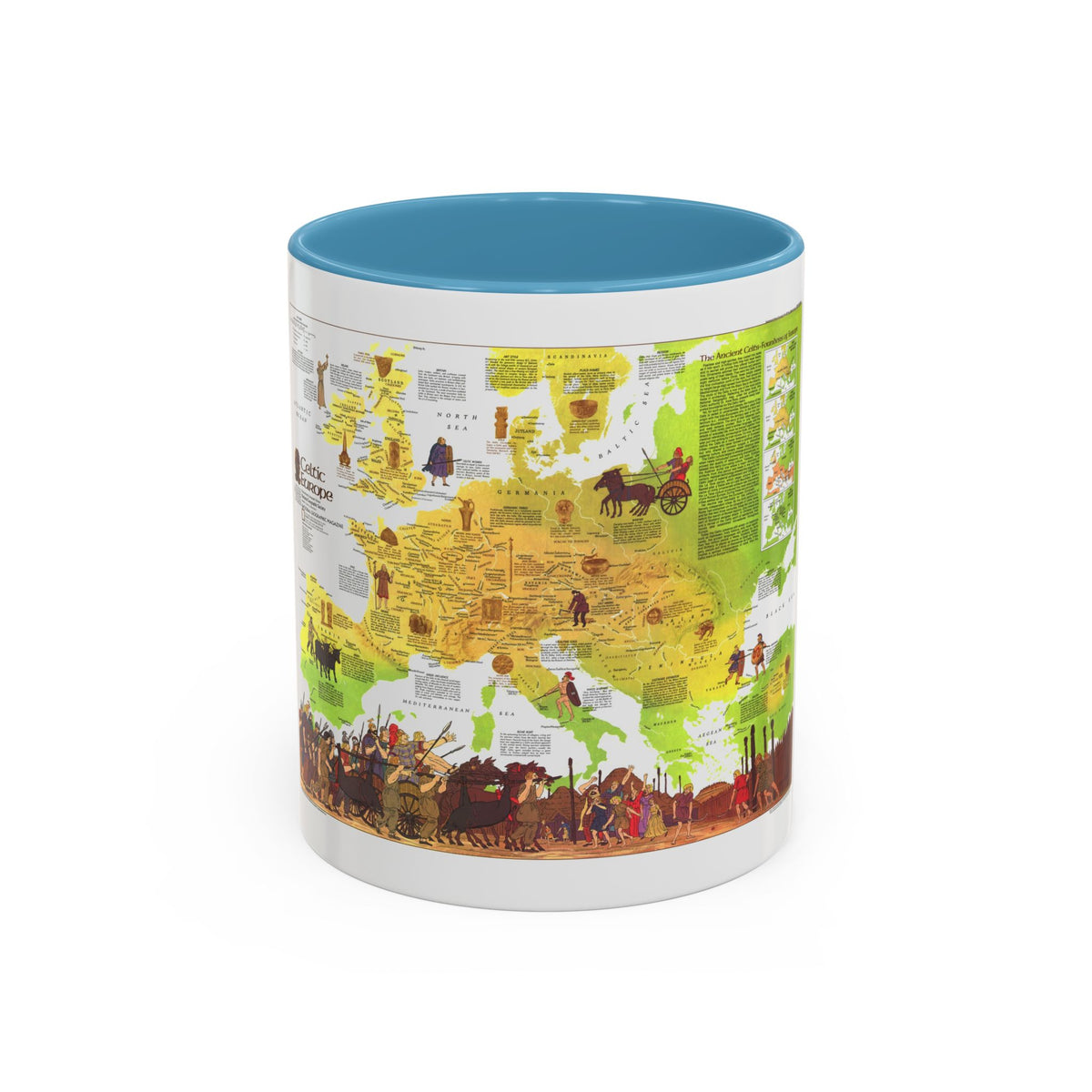 Europe - Celtic (1977) (Map) Accent Coffee Mug
