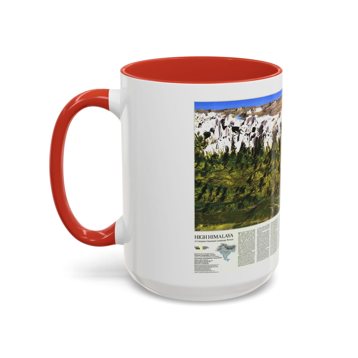 High Himalaya (1988) (Map) Accent Coffee Mug