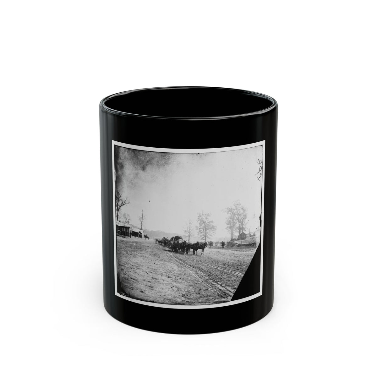 Big Black River Station, Miss. Wagons And Sheds (U.S. Civil War) Black Coffee Mug