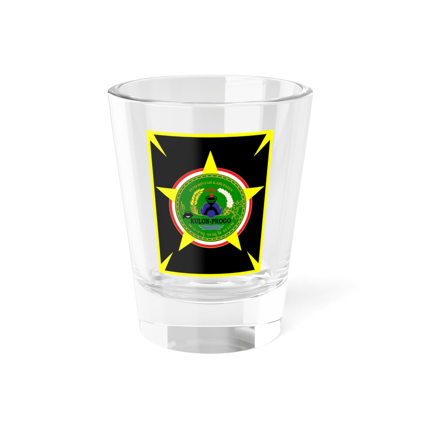 Kulonprogo Seal (Indonesia) (Coat of Arms) Shot Glass 1.5oz