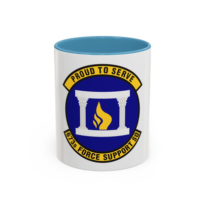 673d Force Support Squadron (U.S. Air Force) Accent Coffee Mug