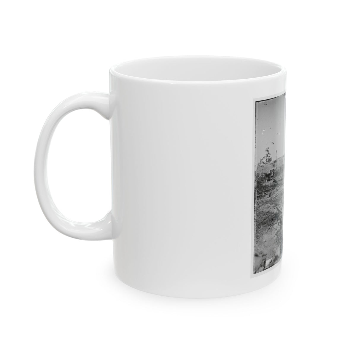 Atlanta, Georgia. Confederate Fortifications (Shown Is George N. Barnard, Photographer And His Dark Room) (U.S. Civil War) White Coffee Mug