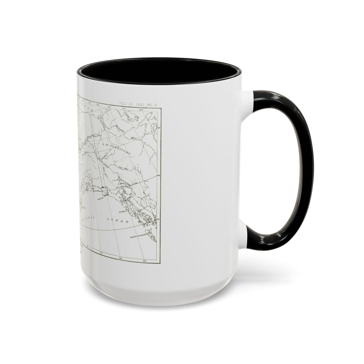 Alaska - Sketch Map (1891) (Map) Accent Coffee Mug