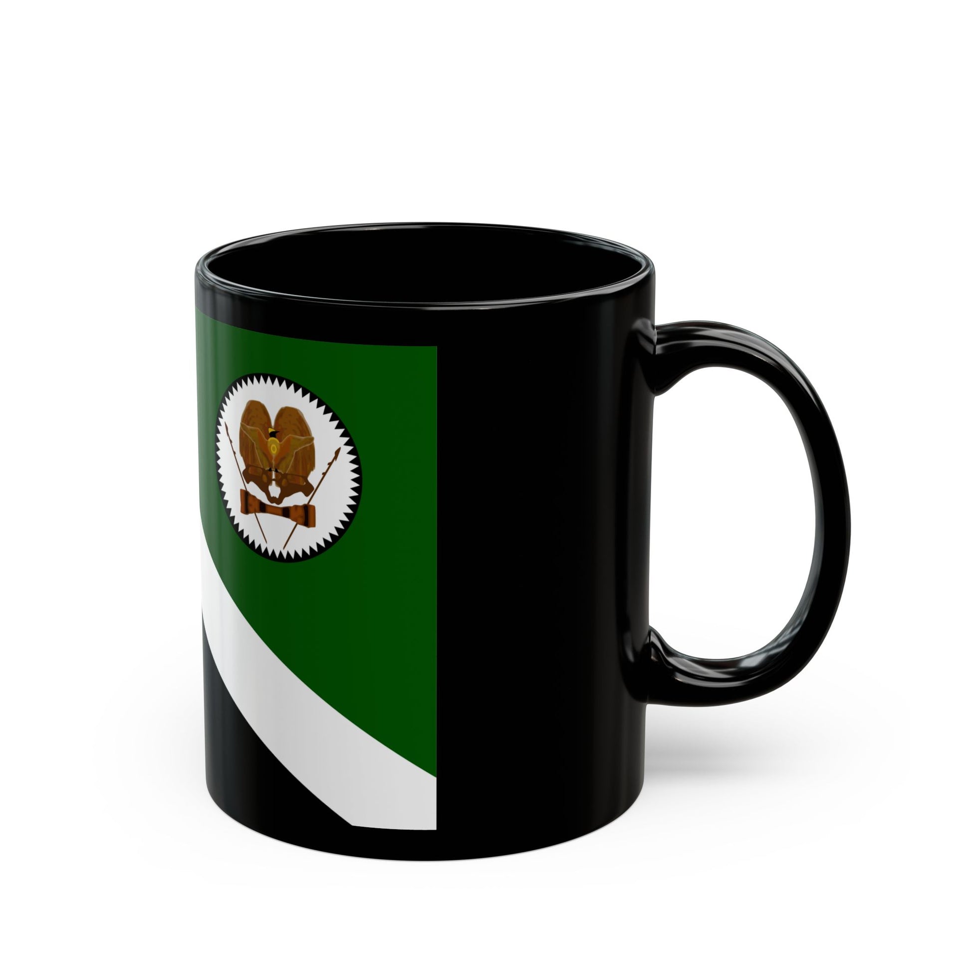 Flag of Western Highlands Papa New Guinea - Black Coffee Mug-Go Mug Yourself