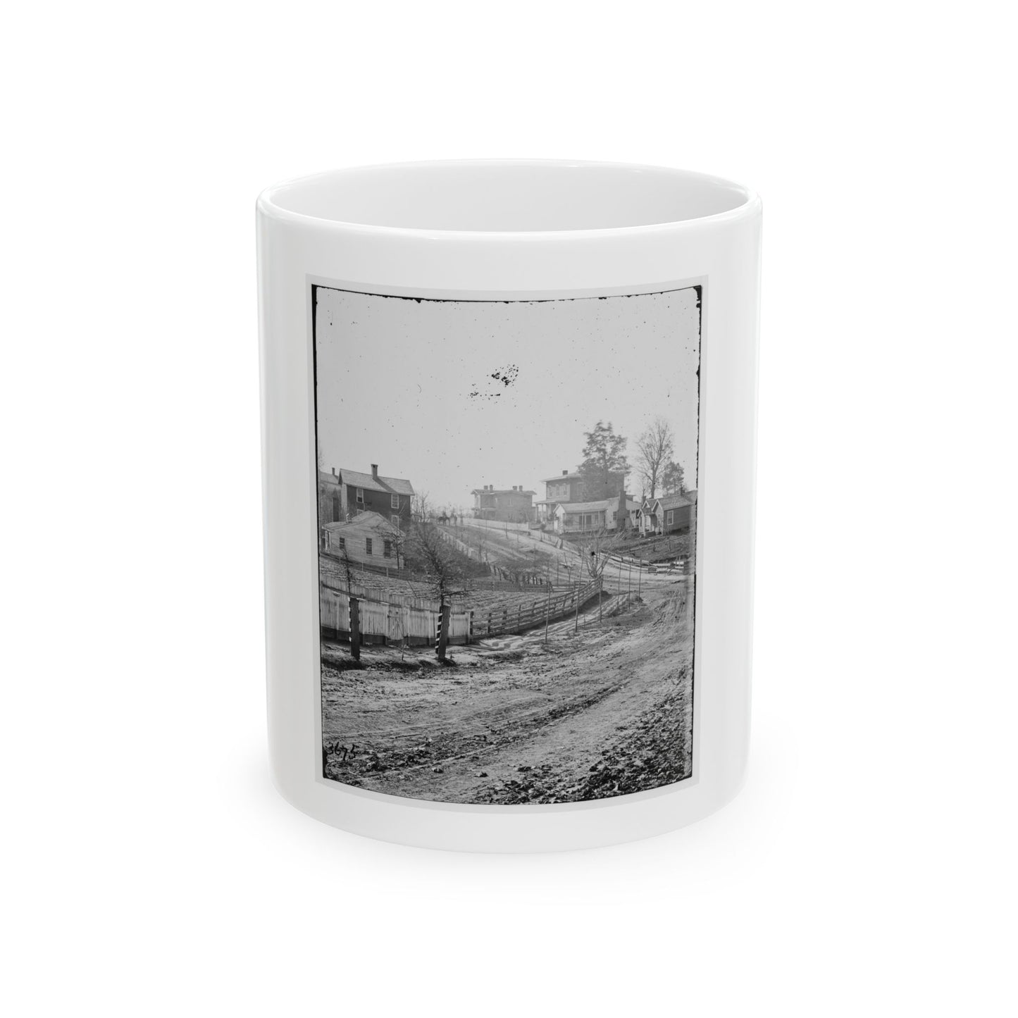 Atlanta, Georgia (Vicinity). View Of Houses (U.S. Civil War) White Coffee Mug