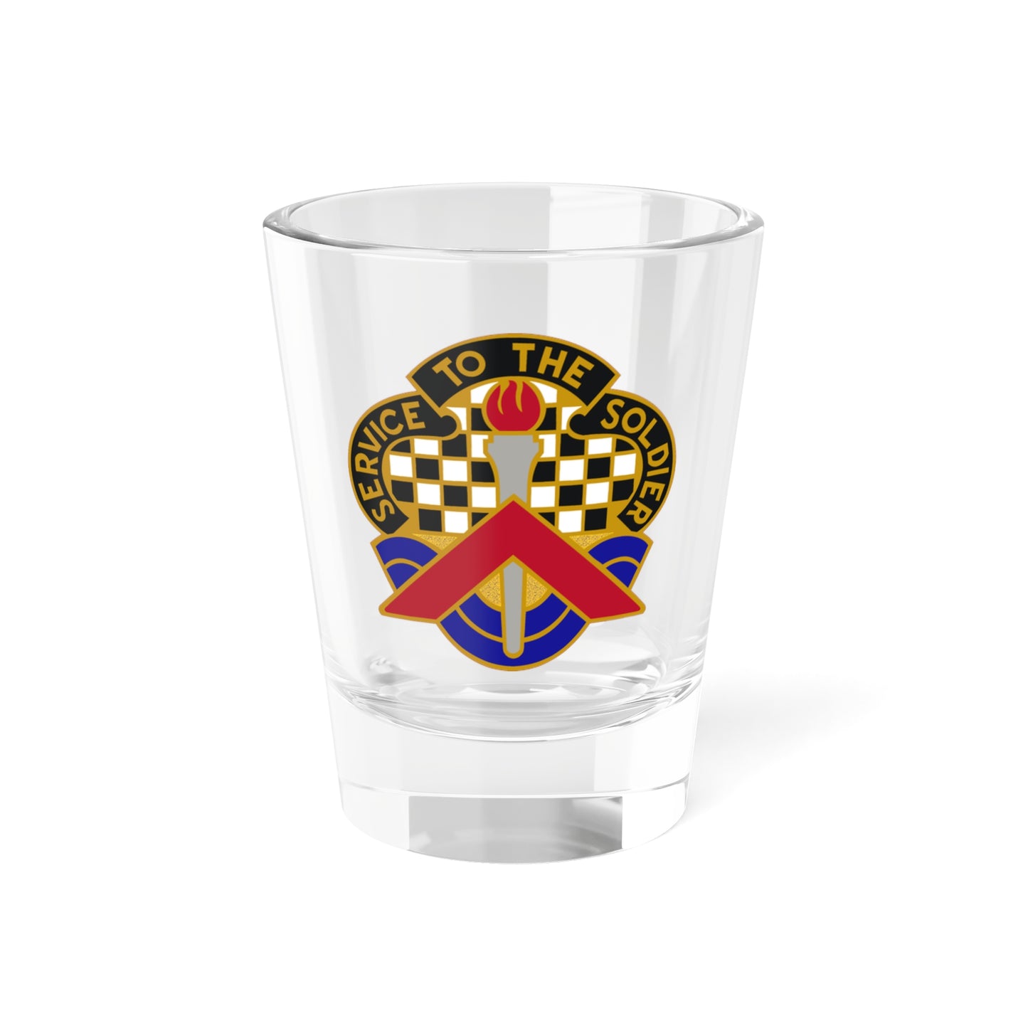 Verre à liqueur du 18e bataillon des services du personnel (armée américaine) 1,5 oz