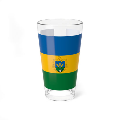 Flag of Piliscsaba variant (Hungary) Pint Glass 16oz