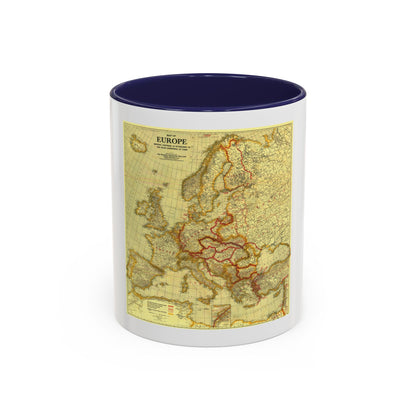 Europe, Peace Conference at Paris (1920) (Map) Accent Coffee Mug