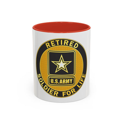 Retired Service Identification Badge (U.S. Army) Accent Coffee Mug