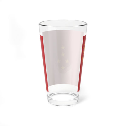 Rank flag of the Royal Moroccan Navy - Admiral ornamented crown (Morocco) Pint Glass 16oz