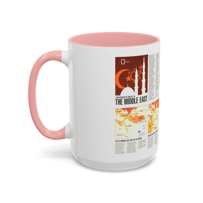 Middle East - Two Centuries of Conflict (1980) (Map) Accent Coffee Mug