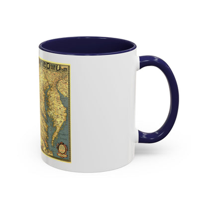 USA - Washington, Historic and Scenic (1939) (Map) Accent Coffee Mug