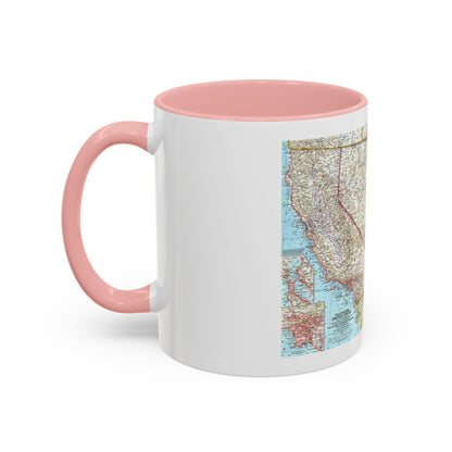 USA - Southwestern (1959) (Map) Accent Coffee Mug