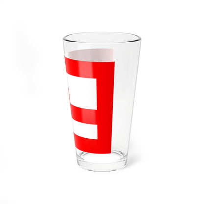 日本国郵便蒸気船会社旗章 (Japan) Pint Glass 16oz