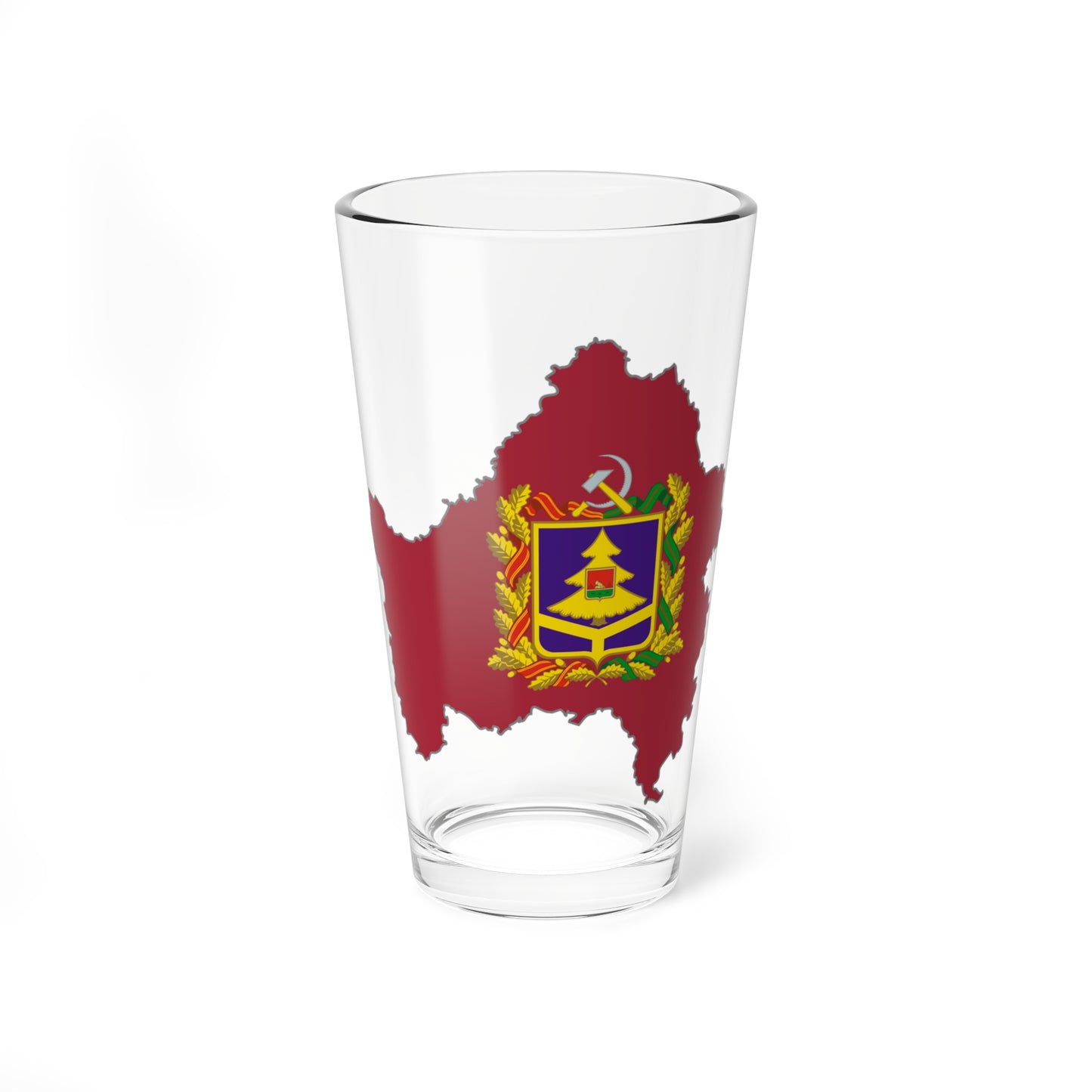 Flag map of Bryansk Oblast (Russia) Pint Glass 16oz