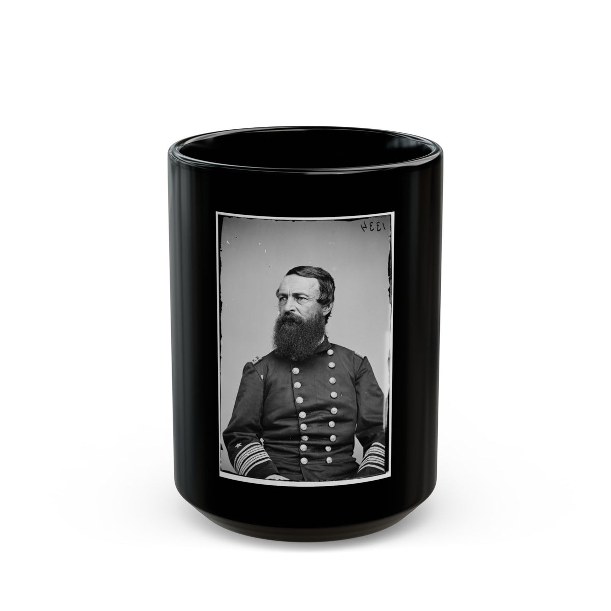 Portrait Of Rear Adm. David D. Porter, Officer Of The Federal Navy (U.S. Civil War) Black Coffee Mug