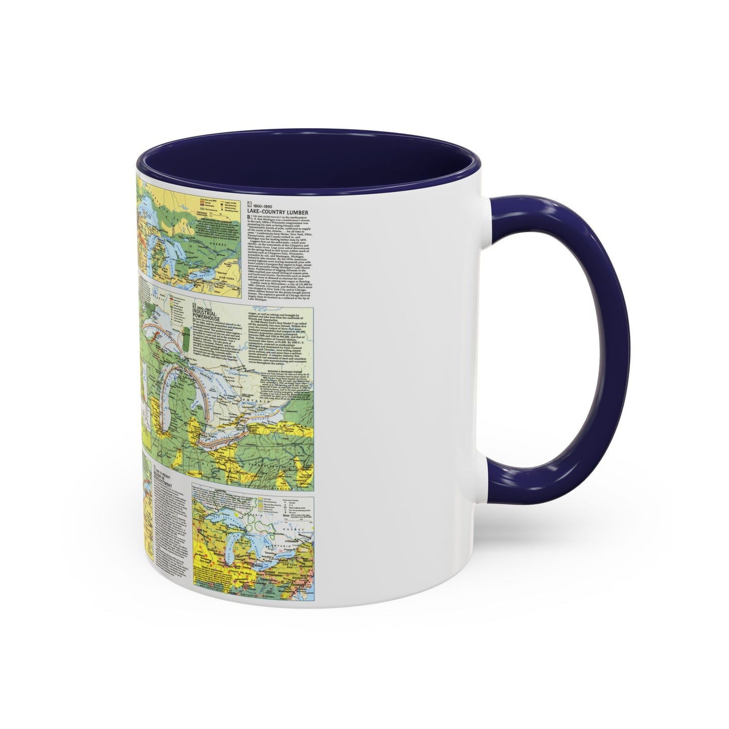 Canada - The Great Lakes 2 (1987) (Map) Accent Coffee Mug